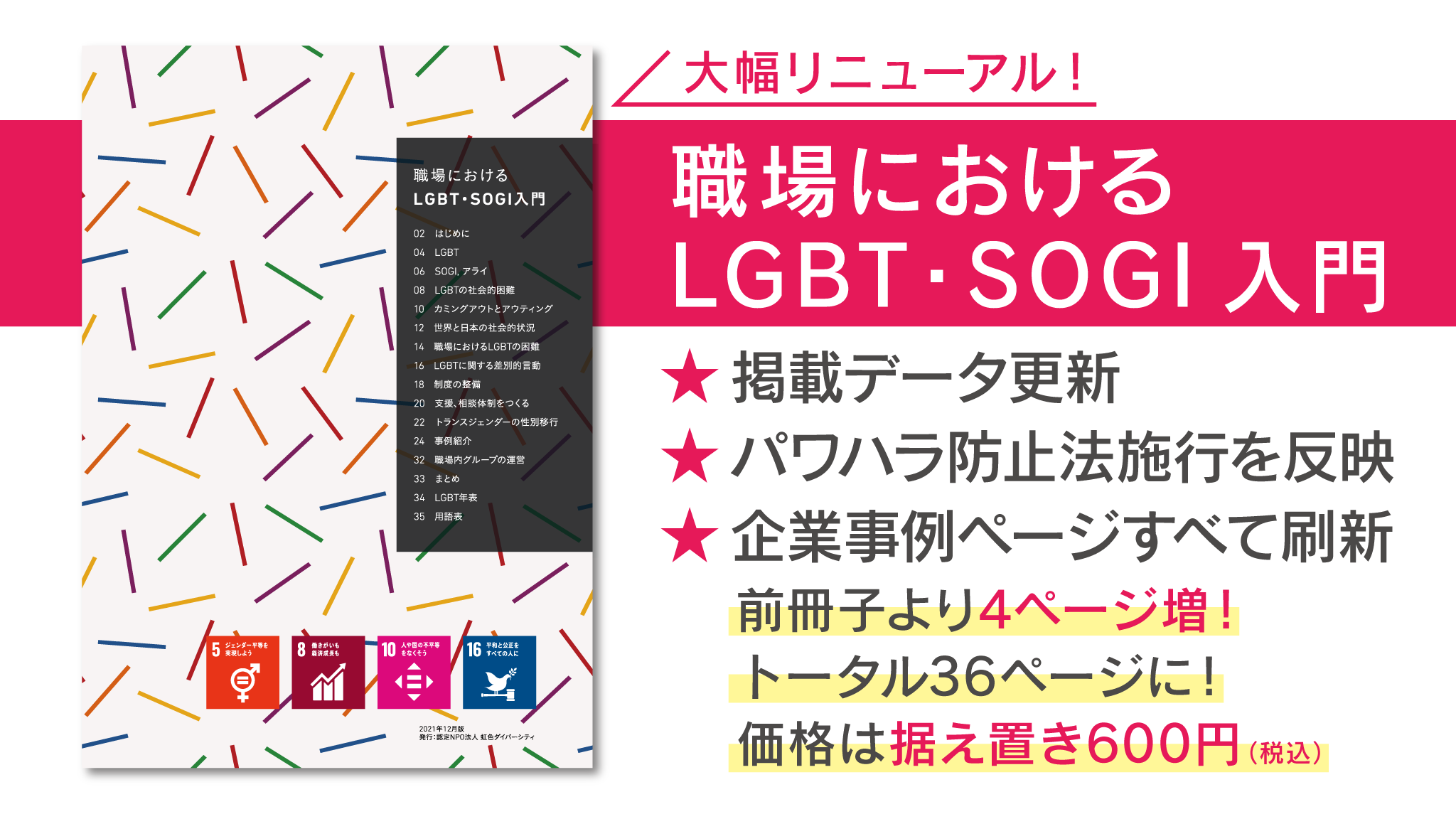 冊子「LGBT・SOGI入門」リニューアル！