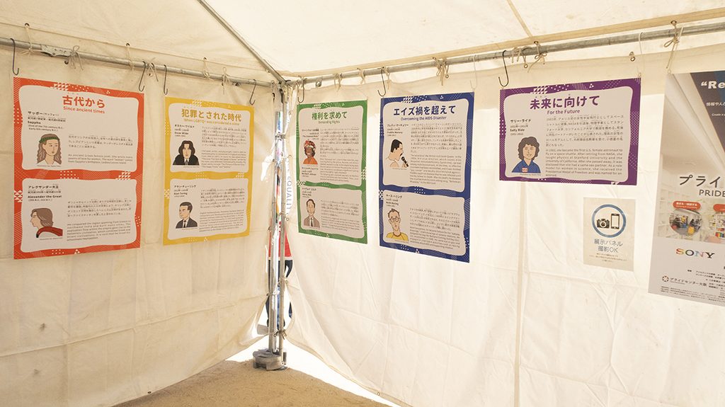 LGBTQ+の歴史に関するパネル展示